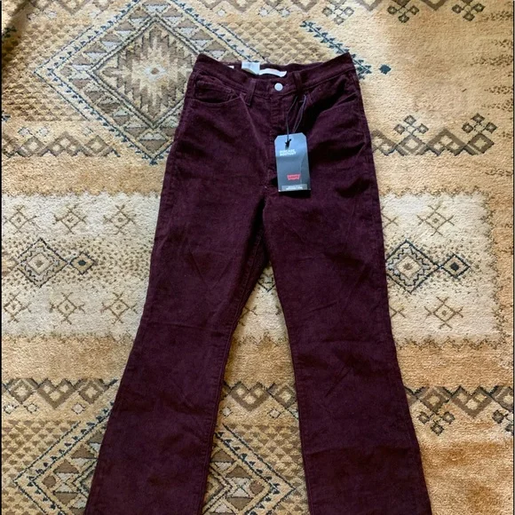 Levi's RIBCAGE BOOTCUT CORDUROY WOMEN'S PANTS high waist 27 - Picture 3 of 6